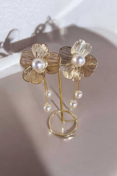 boucles d'oreilles fleurs