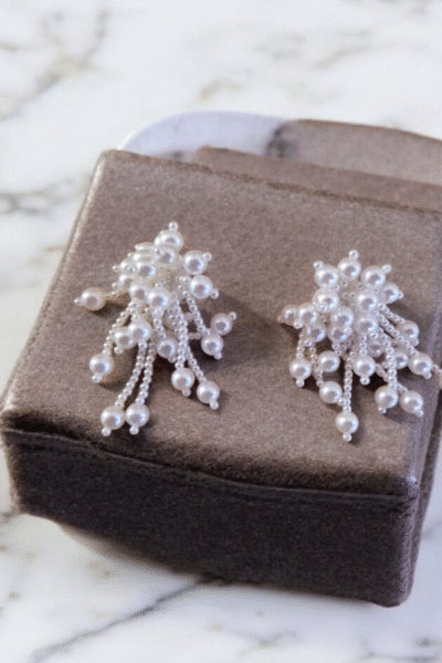 boucles d'oreilles perles
